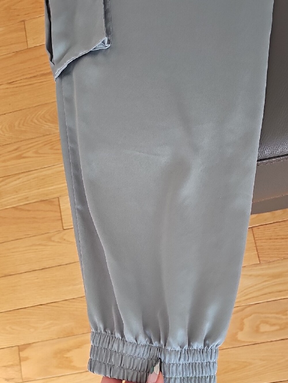 Guess Women's Cargo Jogger Pants in Slate Gray/ Sage Green - Picture 4 of 6